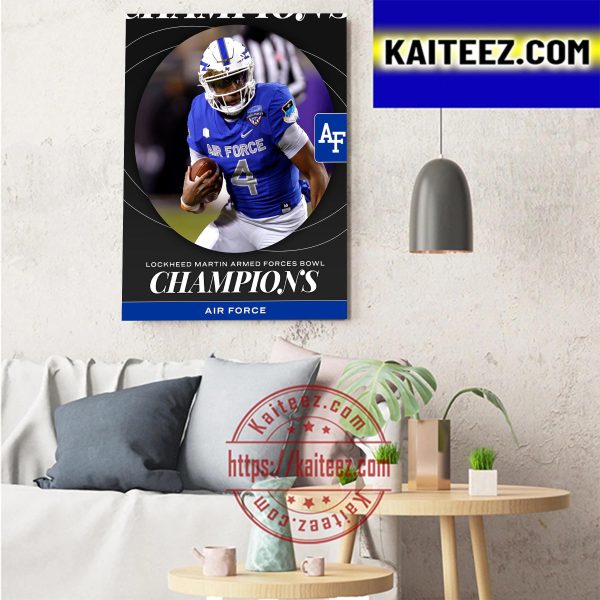 Air Force Football Are Champions 2022 Lockheed Martin Armed Forces Bowl Champions Art Decor Poster Canvas