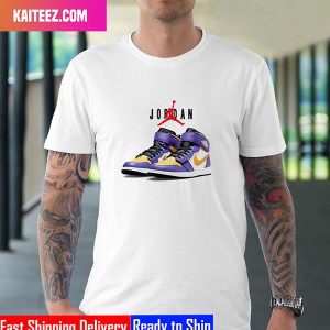Air Jordan 1 Hi FlyEase Lakers Fan Gifts T-Shirt