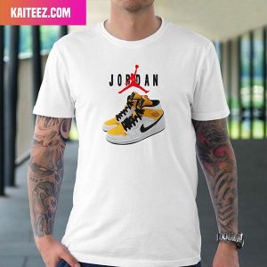Air Jordan 1 Mid WMNS White Black University Gold Fan Gifts T-Shirt