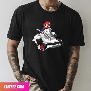 Air Jordan 3 Fire Red Kart x Super Mario Bros Style T-Shirt