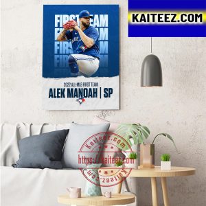 Alek Manoah 2022 All MLB First Team SP Toronto Blue Jays Art Decor Poster Canvas