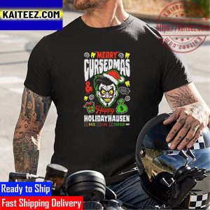 All Elite Wrestling AEW Danhausen Merry Cursedmas Holiday Vintage T-Shirt