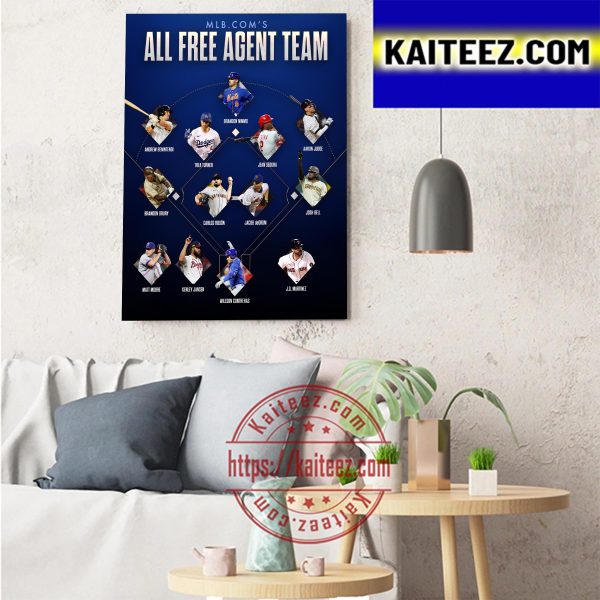 All Free Agent Team In MLB Art Decor Poster Canvas