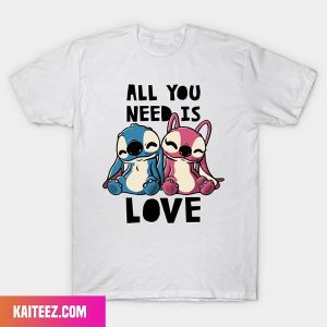 All You Need Is Love x Stitch – Disney Happy Valentine Day Style T-Shirt