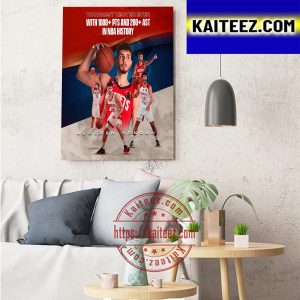 Alperen Sengun The Youngest Centers To Reach 1000 Points And 200 Assists In NBA History Art Decor Poster Canvas