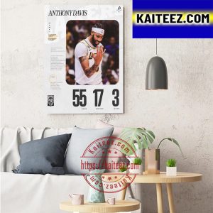Anthony Davis Of Los Angeles Lakers NBA Art Decor Poster Canvas