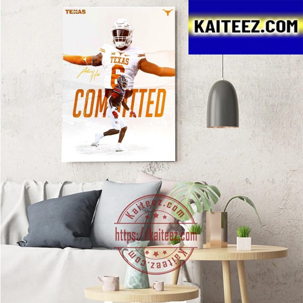 Anthony Hill Jr Committed Inside Texas Football Art Decor Poster Canvas