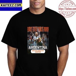 Argentina 2022 FIFA World Cup Champions Vintage T-Shirt