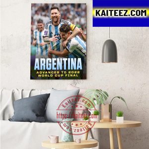 Argentina Advances To 2022 World Cup Final Art Decor Poster Canvas