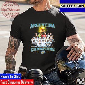 Argentina And Messi Champions FIFA World Cup 2022 Vintage T-Shirt