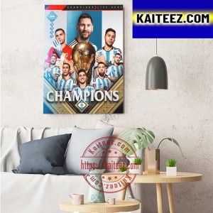 Argentina Are 2022 World Cup Champions Art Decor Poster Canvas