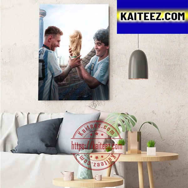 Argentina Are Champions FIFA World Cup Qatar 2022 Art Decor Poster Canvas