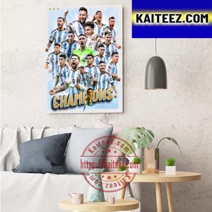 Argentina Are FIFA World Cup 2022 Winners Art Decor Poster Canvas