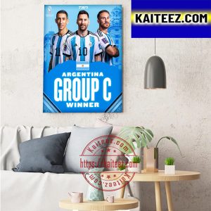 Argentina Are Group C FIFA World Cup 2022 Winners Art Decor Poster Canvas