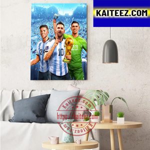 Argentina Are Winners World Cup Champions 2022 FIFA World Cup Art Decor Poster Canvas