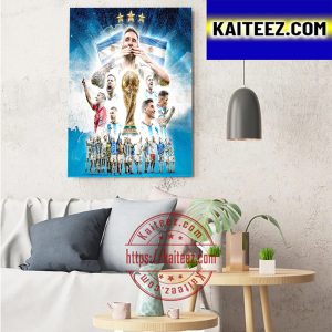 Argentina Are World Cup Champions Art Decor Poster Canvas