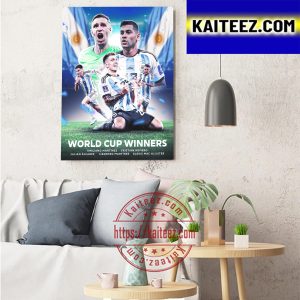 Argentina Champions Of The World 2022 FIFA World Cup Art Decor Poster Canvas