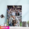 Argentina Team 1978 – 1986 – 2022 Champions Of FIFA World Cup Congratulations Home Decor Canvas-Poster