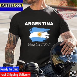 Argentina FIFA World Cup Qatar 2022 Champions Vintage T-Shirt