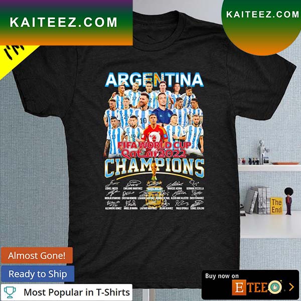 FIFA World Cup Qatar 2022 Argentina Team Lionel Messi Premium T-Shirt -  Binteez