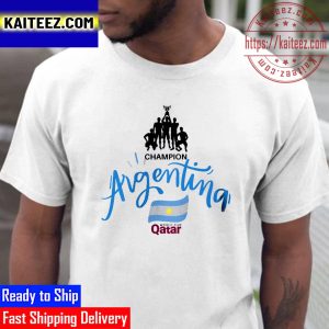 Argentina Football Team World Champions Qatar Vintage T-Shirt