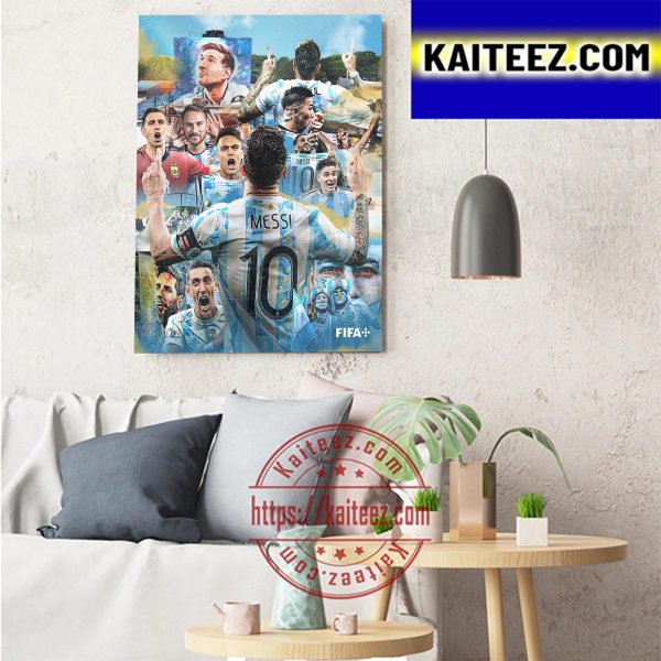 Argentina In FIFA World Cup Qatar 2022 Art Decor Poster Canvas