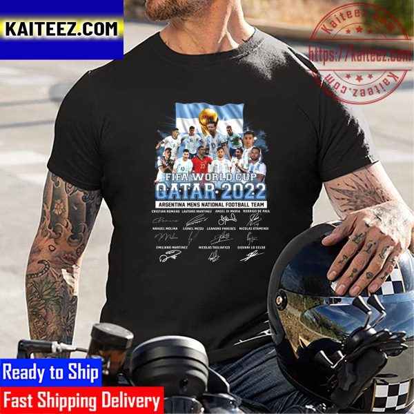 Argentina Team FIFA World Cup Qatar 2022 Vintage T-Shirt