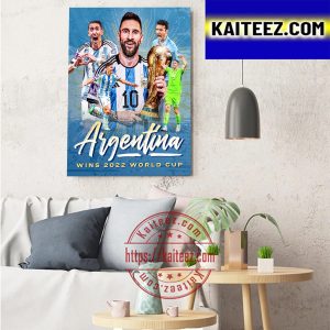 Argentina Wins 2022 FIFA World Cup Art Decor Poster Canvas