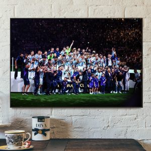 Argentina World Cup 2022 Champions Wall Decor Poster Canvas