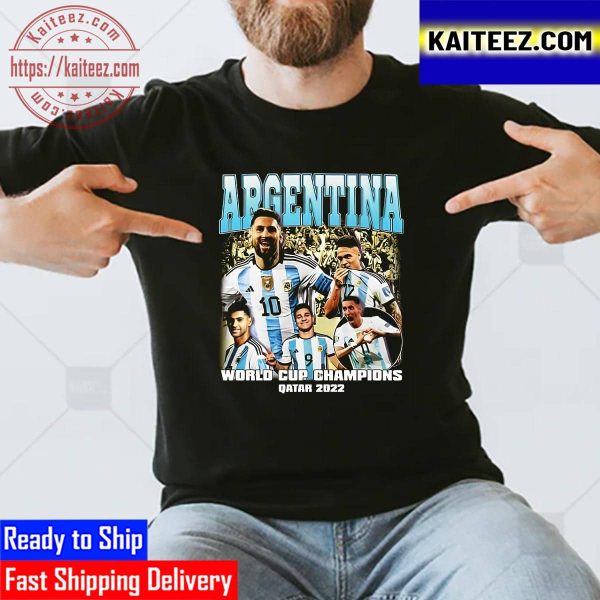 Argentina World Cup Champions Qatar 2022 Vintage T-Shirt