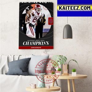 Arkansas 2022 Autozone Liberty Bowl Champions Art Decor Poster Canvas