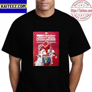Arkansas Razorback Football 2022 AutoZone Liberty Bowl Champions Vintage T-Shirt