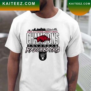 Arkansas Razorback Football 2022 Autozone Liberty Bowl Champions T-Shirt