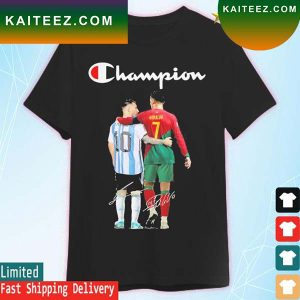 Awesome champion Lionel Messi And Cristiano Ronaldo Sigantures T-Shirt