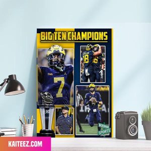 Back To Back Big Ten Champs Michigan Wolverines Go Blue Poster