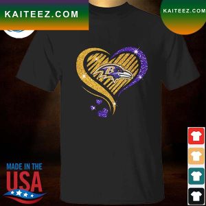 Baltimore Ravens hearts diamond 2023 T-shirt