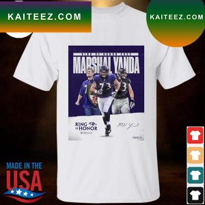 Baltimore Ravens ring of honor 2022 marshal yanda signature T-shirt