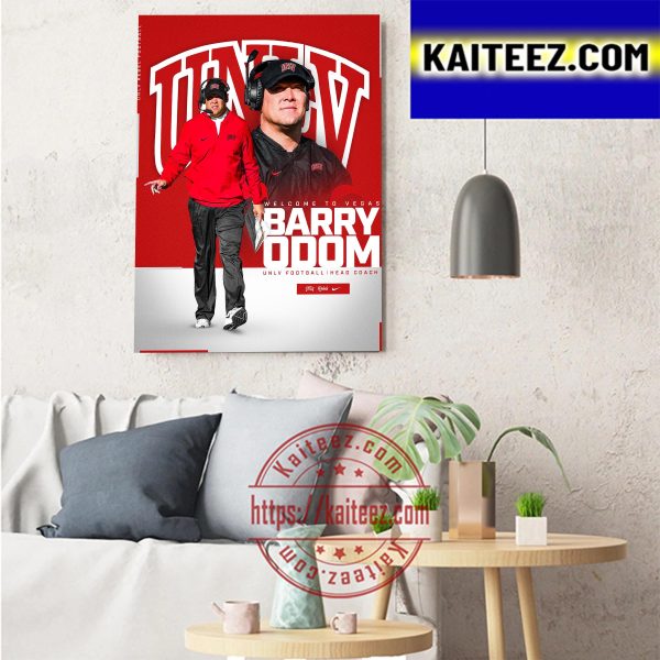 Barry Odom Welcome To Vegas UNLV Football Head Coach Art Decor Poster Canvas