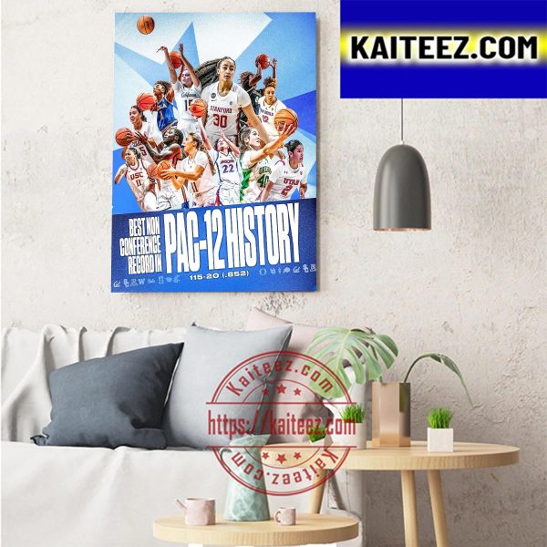 Best Non Conference Record In PAC 12 Conference History Art Decor Poster Canvas