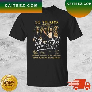 Black Sabbath 55 Years 1968-2023 Thank You For The Memories Signatures T-shirt