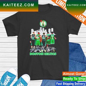 Boston Celtics Daniel Theis Al Horford Marcus Smart Jayson Tatum and Jaylen Brown signatures T-shirt