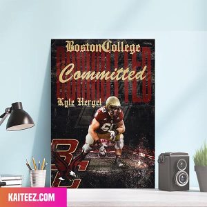 Boston College Committed Kyle Hergel BC Football Canvas-Poster Home Decorations