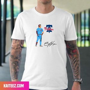 Bryce Harper Philadelphia Phillies MLB Signatures Style T-Shirt