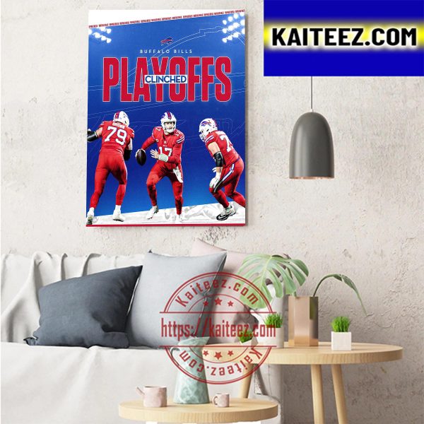 Buffalo Bills Clinched 2022 AFC Playoffs Art Decor Poster Canvas