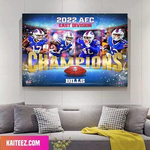 Buffalo Bills Fanatics Authentic 2022 AFC East Division Champions Home Decorations Canvas-Poster