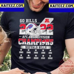 Buffalo Bills Go Bills 2022 AFC East Champions Vintage T-Shirt