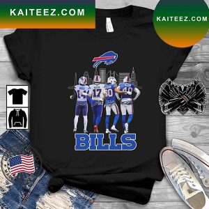 Buffalo Bills Skyline Diggs Allen Jackson And Miller Signatures T-shirt