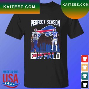Buffalo Bills perfect season Josh Allen and Stefon Diggs signatures 2022 T-shirt