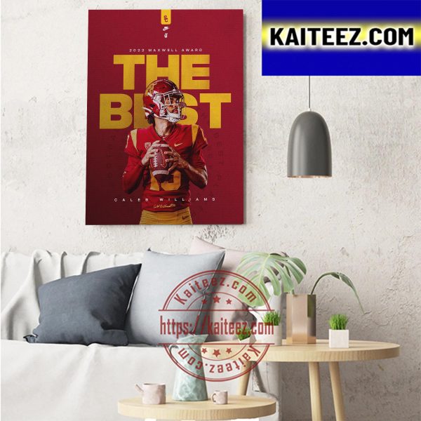 Caleb Williams Is 2022 Maxwell Award Winner With USC Football Art Decor Poster Canvas