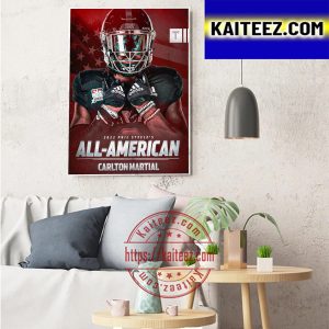 Carlton Martial Is 2022 Phil Steele All-America With Troy Trojans Football Art Decor Poster Canvas